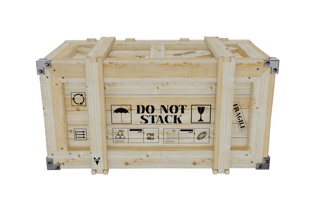 Heavy-duty wooden crating boxes used by Anagki Logistics to securely protect fragile, oversized, and high-value household and commercial items during packing, shipping, and relocation.